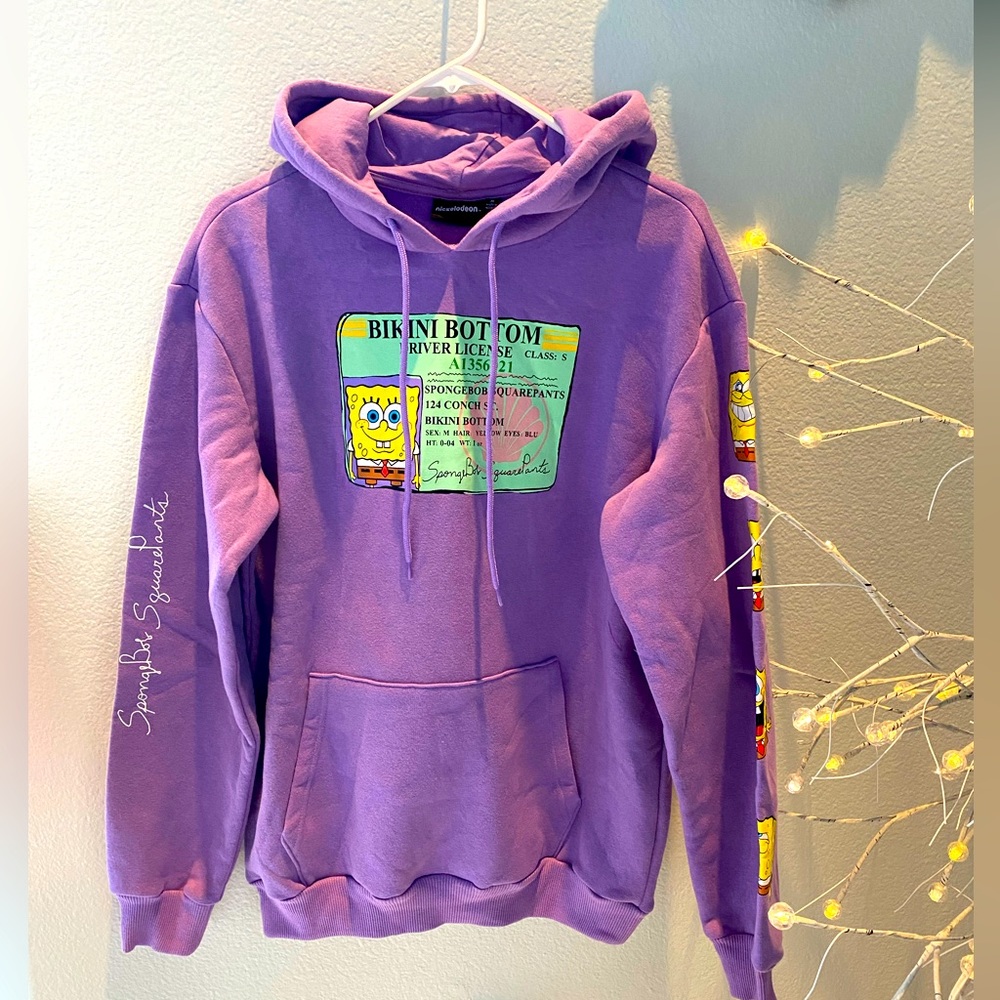 💜Nickelodeon✨SpongeBob💛BikiniBottom Sweatshirt Hoodie✨AdultMedium💜